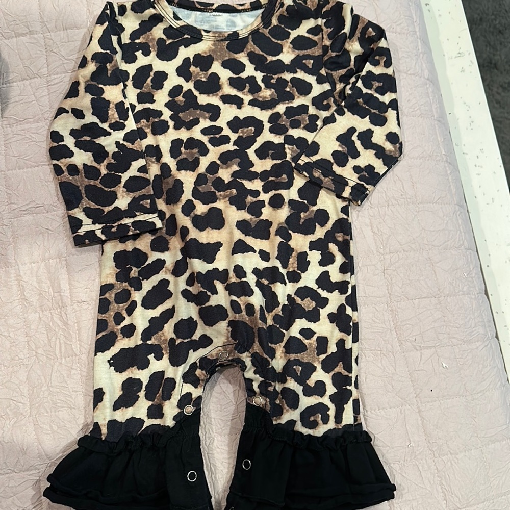 Animal print romper